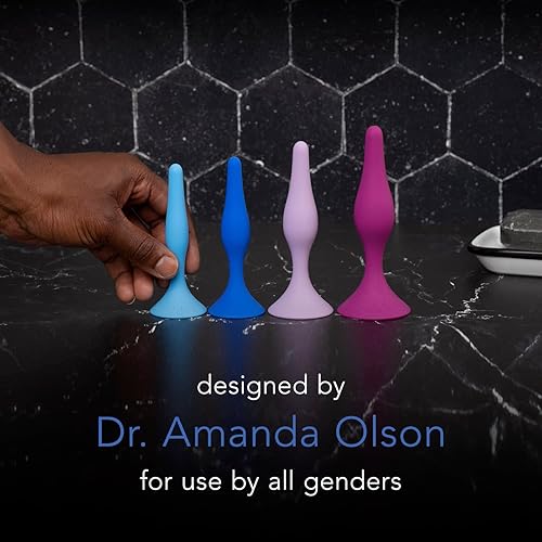 Miniatura 5 de Ahorra un 10 en el paquete de 4 entrenadores rectales de color rosa íntimo tamaño 3-6 y paquete de lubricantes de rosa terciopelo