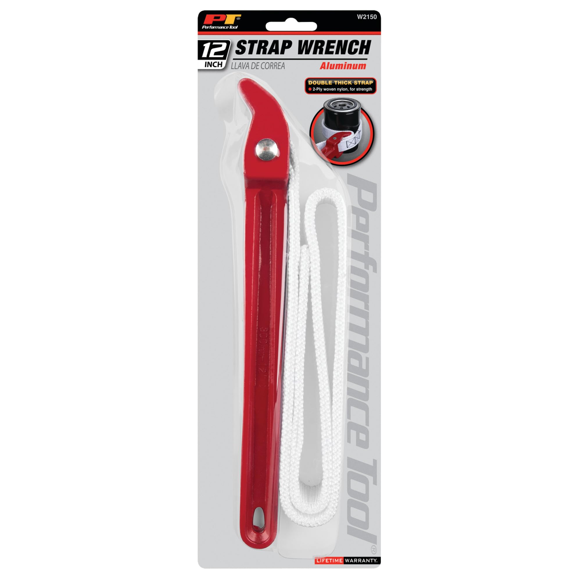 Performance Tool - Llave de correa de aluminio de 12 pulgadas (W2150)