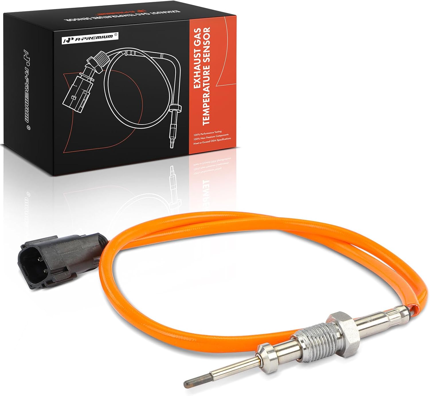 A-Premium Exhaust Gas Temperature Sensor Compatible with Land Rover Range Rover 2016-2017 3.0L, Range Rover Sport 2016-2017 3.0L, Front - Replace# LR037787