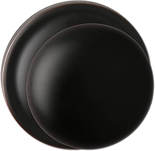 Delaney Hardware Bravura 906 Macon Knob Privacy Lockset with Modern Round Trim Scratch Resistant Door Knob for Bedroom/Bathroom, Oil Rubbed Bronze