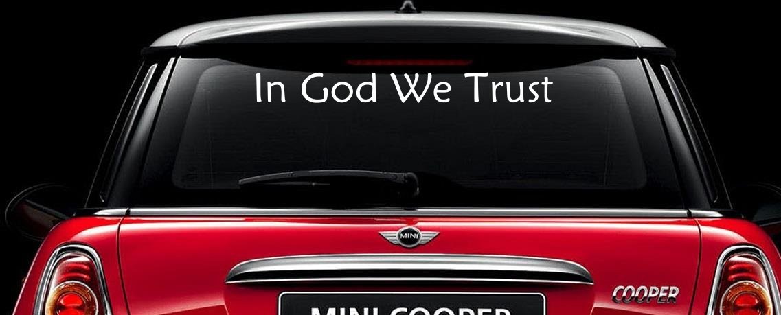 N God We Trust Decal Car, Wndow Wll Stck To Most Smooth Surfaces