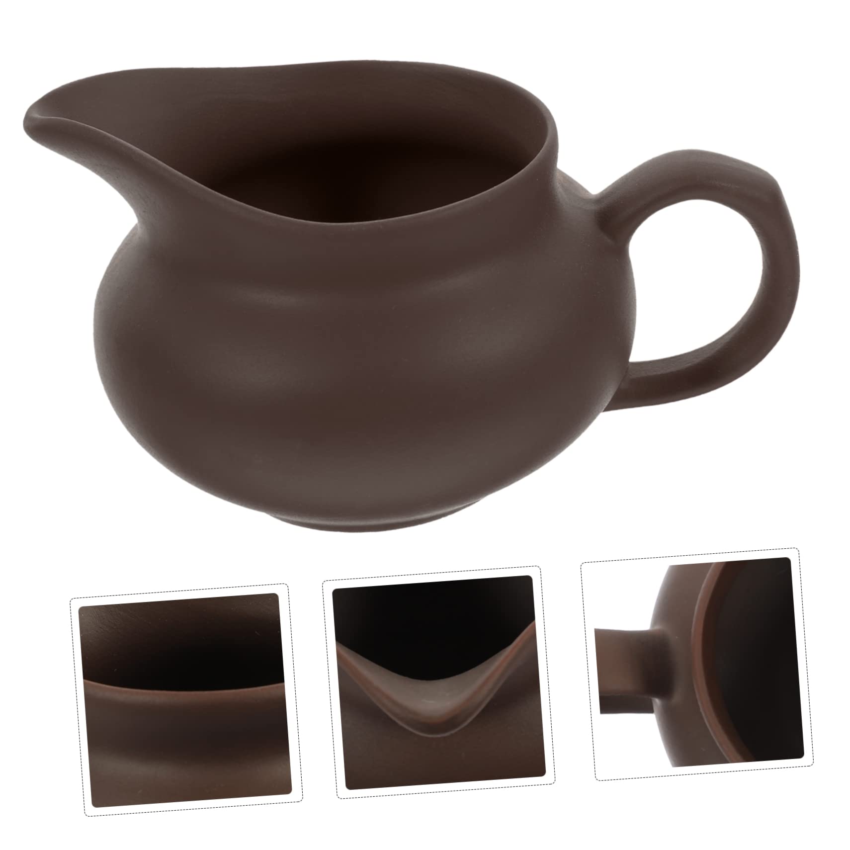 FELTECHELECTR Ceramic Milk Dispenser Vintage Juice Jug with Pointed Beak Design Lightweight Coffee Kettle for Restaurant Use for Sauces and Seasonings