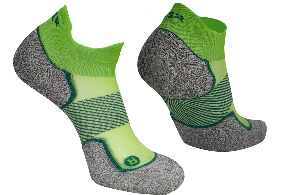 Os1st Unisex Lime Fusion No-Show The Pickelball Sock 360 Degree Blister Protection, Comfortable, Lightweight And Moisture-Wicking, S
