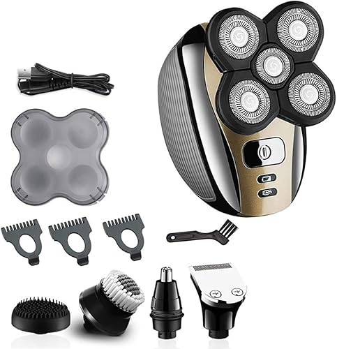 JZRH Maquinilla de afeitar eléctrica para hombres kit de aseo multifuncional afeitadora eléctrica húmeda y seca para hombres maquinilla de afeitar