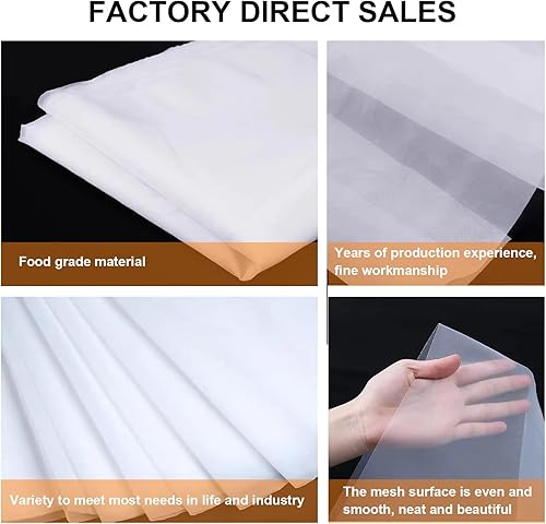 Miniatura 3 de Malla de filtro de nailon de grado alimenticio, 80, 100, 120, 200, 300, 350, 400, malla hecha a mano de grado alimenticio para pintura química