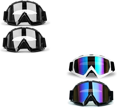Professional Motorcycle Motocross Goggles for Men Women ATV Goggles Dirt Bike Goggles Windproof Glasses Wide Vision Powersports Goggles Riding RacingGoggles Anti-Fog Scratch Dustproof Adult Youth Kids