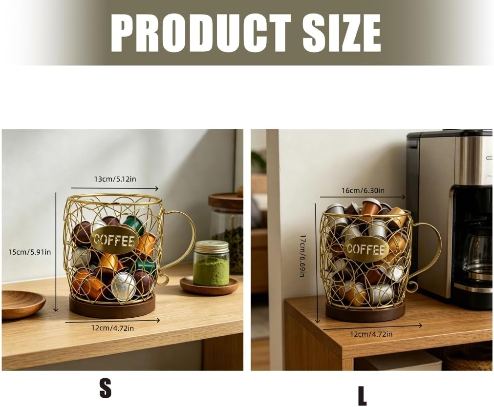 Rustics Iron And Coffee Container For Space Saving