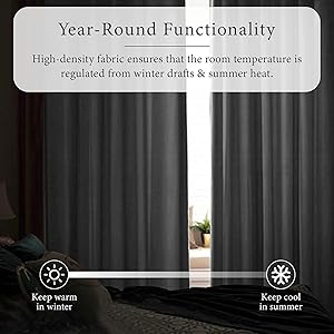 Magic Drapes Pinch Pleated Drapes 108 Inch Length 2 Panels Set Room Darkening Pinch Pleated Curtains Blackout for Living Room Bedroom Insulated Traverse Rod Window Treatment W(26"+26") L108(Ivory)