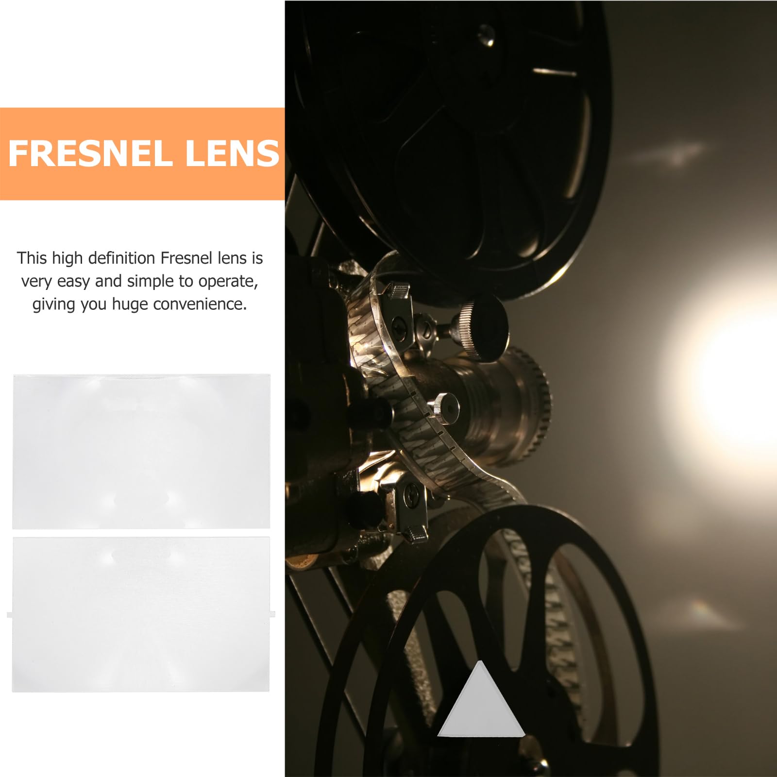 CLISPEED 2pcs Fresnel Lens Magnifier: Acrylic Lens Screen Full Page Magnifier for Seniors Reading Computer Monitors Solar Heating Magnifiying Fire Starter Physics Classroom - Image 3