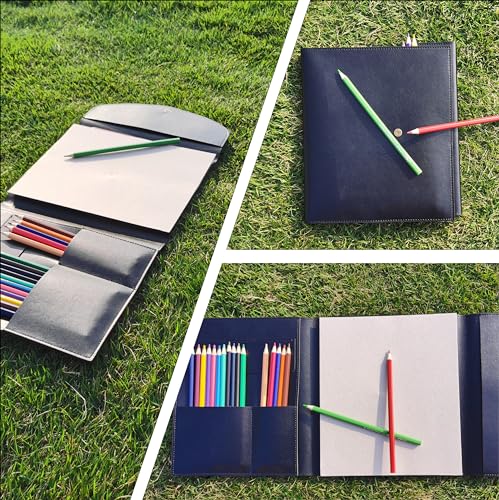 Couverture de carnet de croquis anti-cornes avec trousse - 3