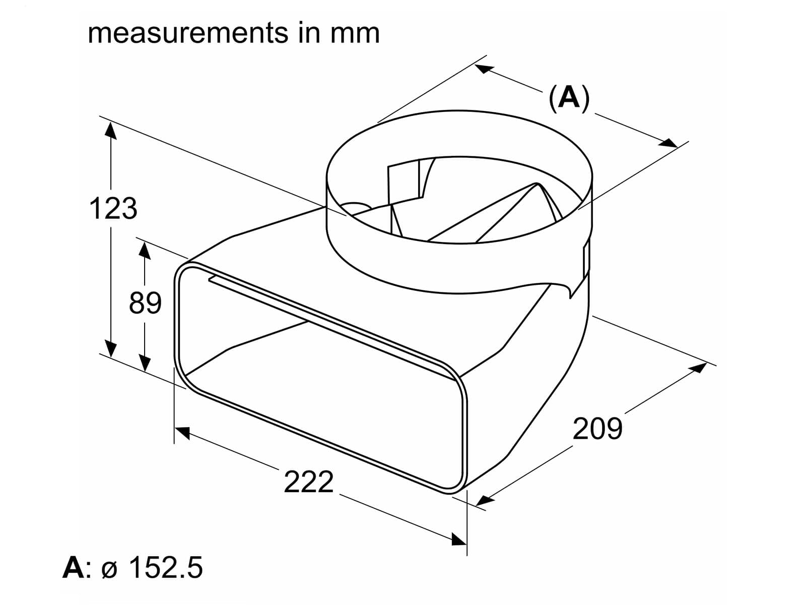 Bosch HEZ9VDSI1 Adapterstück rund-flach
