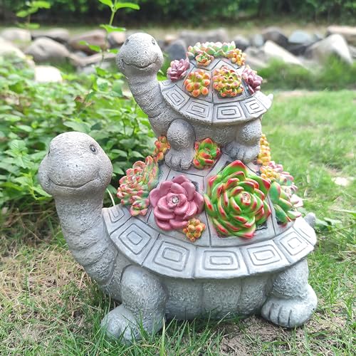 Vioyouns VY-0605 Large Turtle Solar Garden Outdoor Statues thumb #4