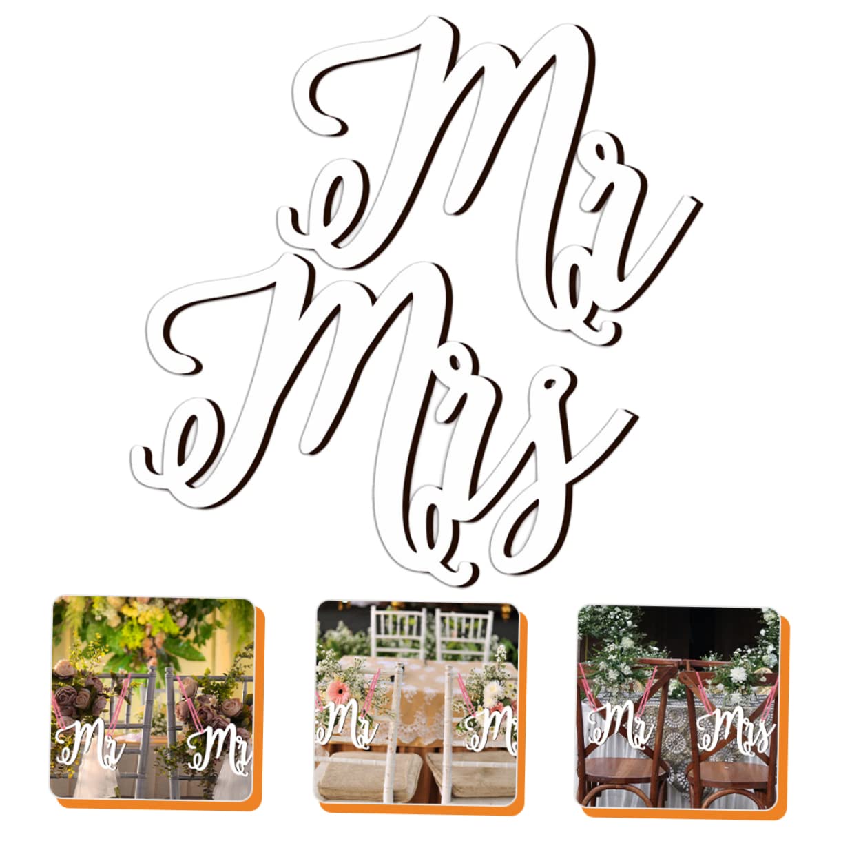 STOBAZA 3sätze Hochzeitsdekoration Holzschild Mr Mrs Hängeschild Für Stühle Stilvolle Hochzeitsaccessoires Dekorative Schilder Für Brautpaar Leicht Und Kompakt Für Hochzeitstag Und