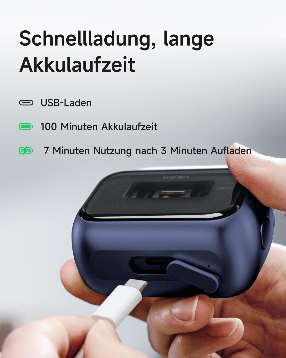 Laifen P3 Pro Elektrorasierer Geschenkset, inkl. Reise-Etui & Anti-Rutsch-Pad, 3-Klingen-System, Patentierter 12.000 CPM Linearmotor, CNC-Unibody-Alu, 100 Min. Laufzeit, Ideal für Reisen (Königsblau)