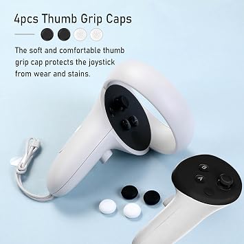 1 Pack Thumbsticks Replacement for Meta Oculus Quest 2 Controller, Custom Analog Joystick Thumb Sticks Repair Kit Buttons for Meta Quest 3, for Meta Quest Pro