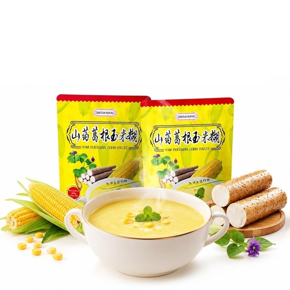 Porridge Istantaneo For Colazione In Polvere Di Mais Yam, 500 G*2 Confezioni Pasta Cereali Sostitutiva Del Pasto Rapido