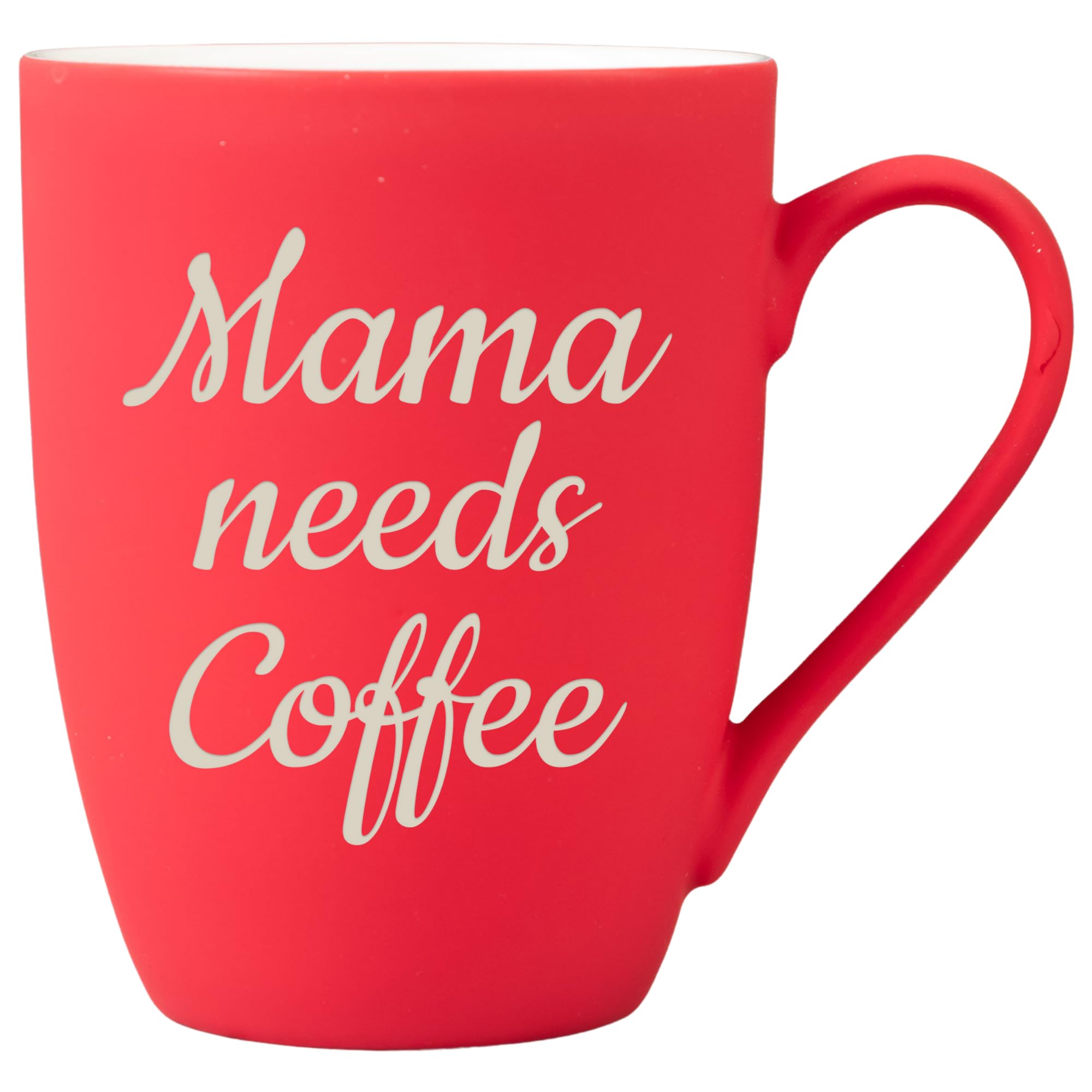 Personalised Mug with Custom Text - Ideal Gifts for Officemates, Father's Day, Mother's Day, Retirement and Other Special Occasions - Office Cup (Matt Red Curved Mug, 300ml) โ image 1