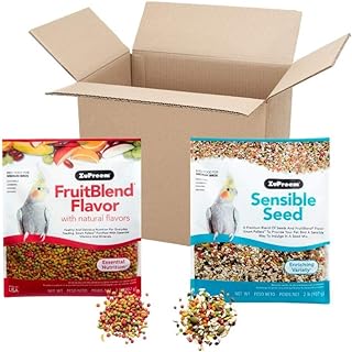 ZuPreem Bundle FruitBlend Flavor Pellets & Sensible Seed for Medium Birds, 2 lb (Pack of 2) - Essential Nutrition & Enriching Variety