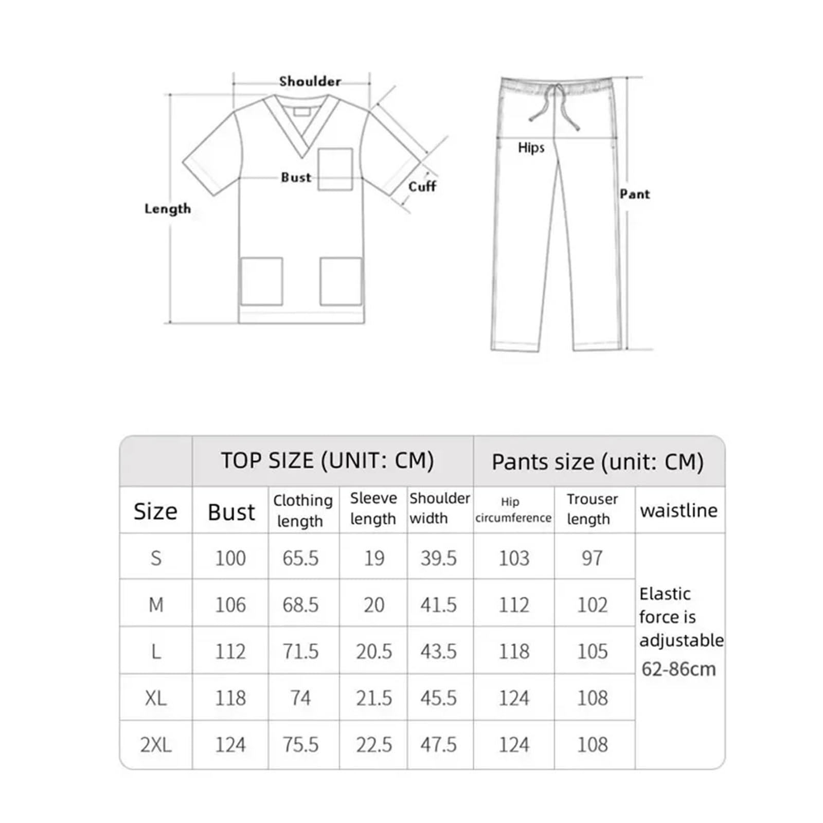 Divisa Infermiere Uniformi da Donna, Top e Pantaloni Elasticizzati con Scollo a V, Set da Scrub, Abbigliamento for Donne Dottore Donna Uniformi Sanitarie Slim-Fit Divisa Sanitaria(Purple,XL)