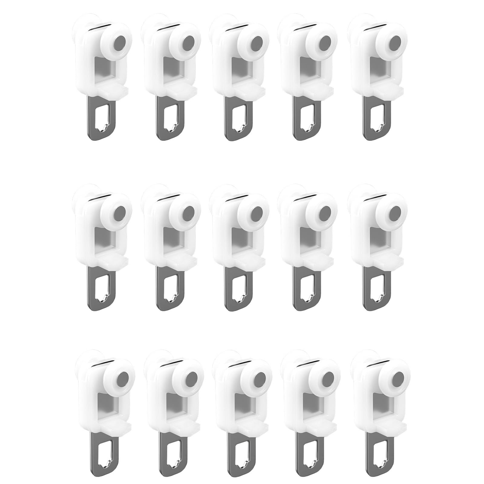 Heavy Duty Curtain Rail Rollers Silent Gliders & Hooks For Ceiling Tracks, High Load Capacity Roller Wheels Premium Curtain Rail Accessories ROLLERS ONLY Not Full Rail(15 PCS)