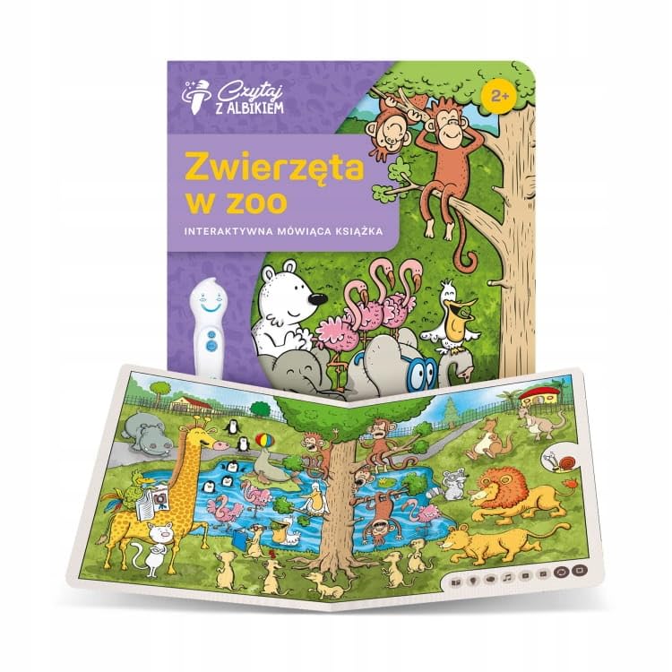 Albi Lettura con Albik, set penna interattiva + libro animali dello zoo