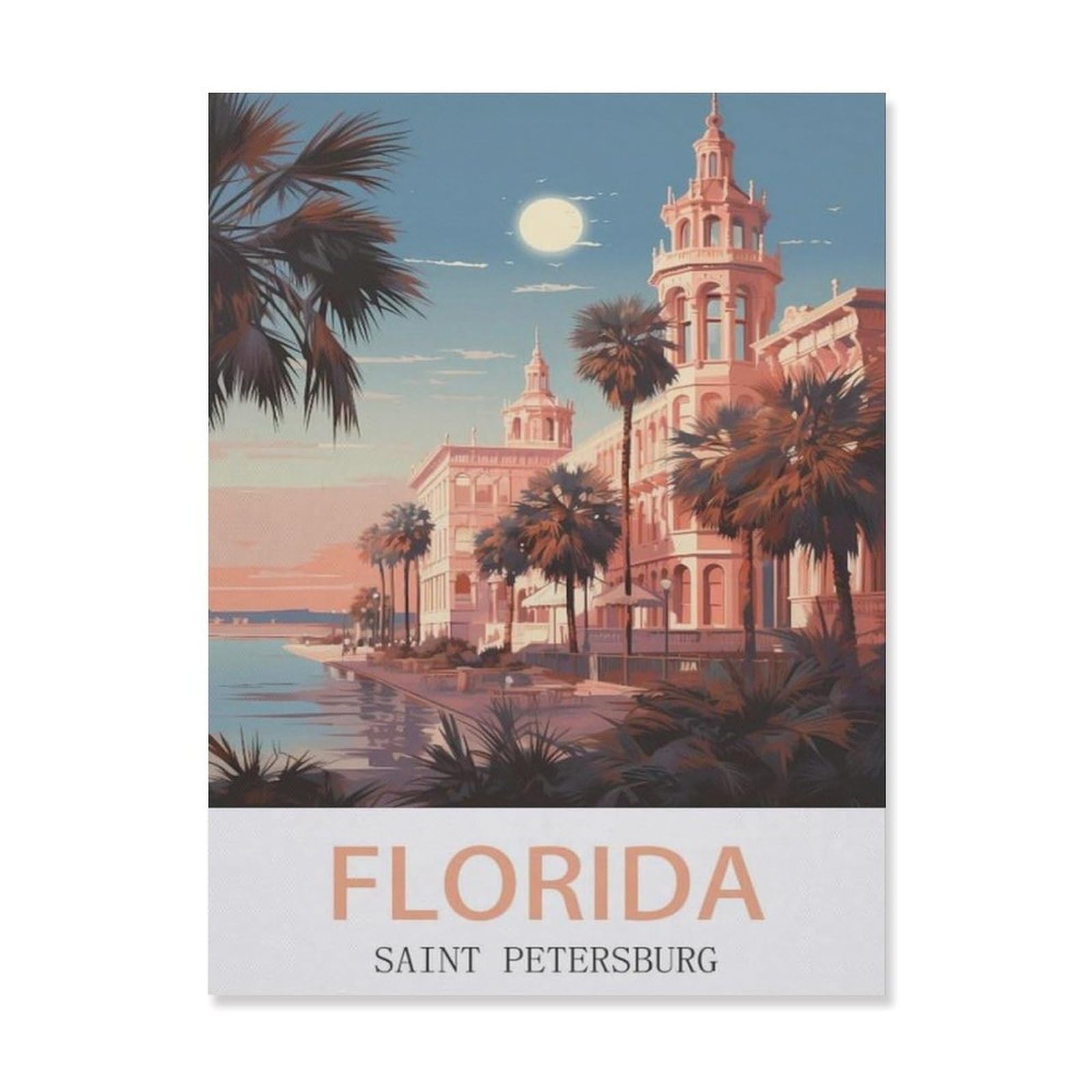 Saint Petersburg Florida，Funny Poster Wall Art Decor Metal Sign Poster(30x40cm）12x16 inch-EH11