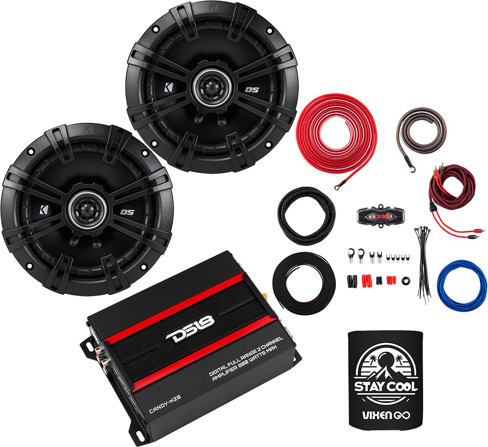 Amazon.com: KICKER Speakers and Amp Package of 3 Items: 6.5