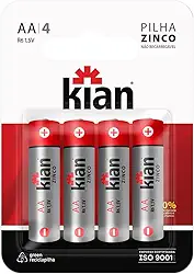 Kian - Pilha Zinco AA - Blister C/4