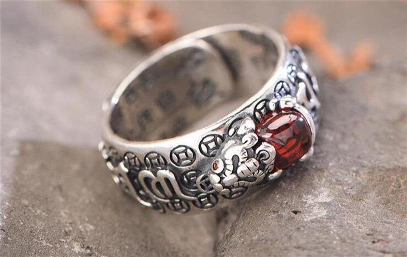 LSSEDA Men Rings,Protection Wealth Ring,Retro Vintage 925 Sterling Silver Hindu Elephant Lord Ganesh Ring Ganesha Jewellery for Men Women Size P-W 1/2 (Size : U) (Size : Petite
