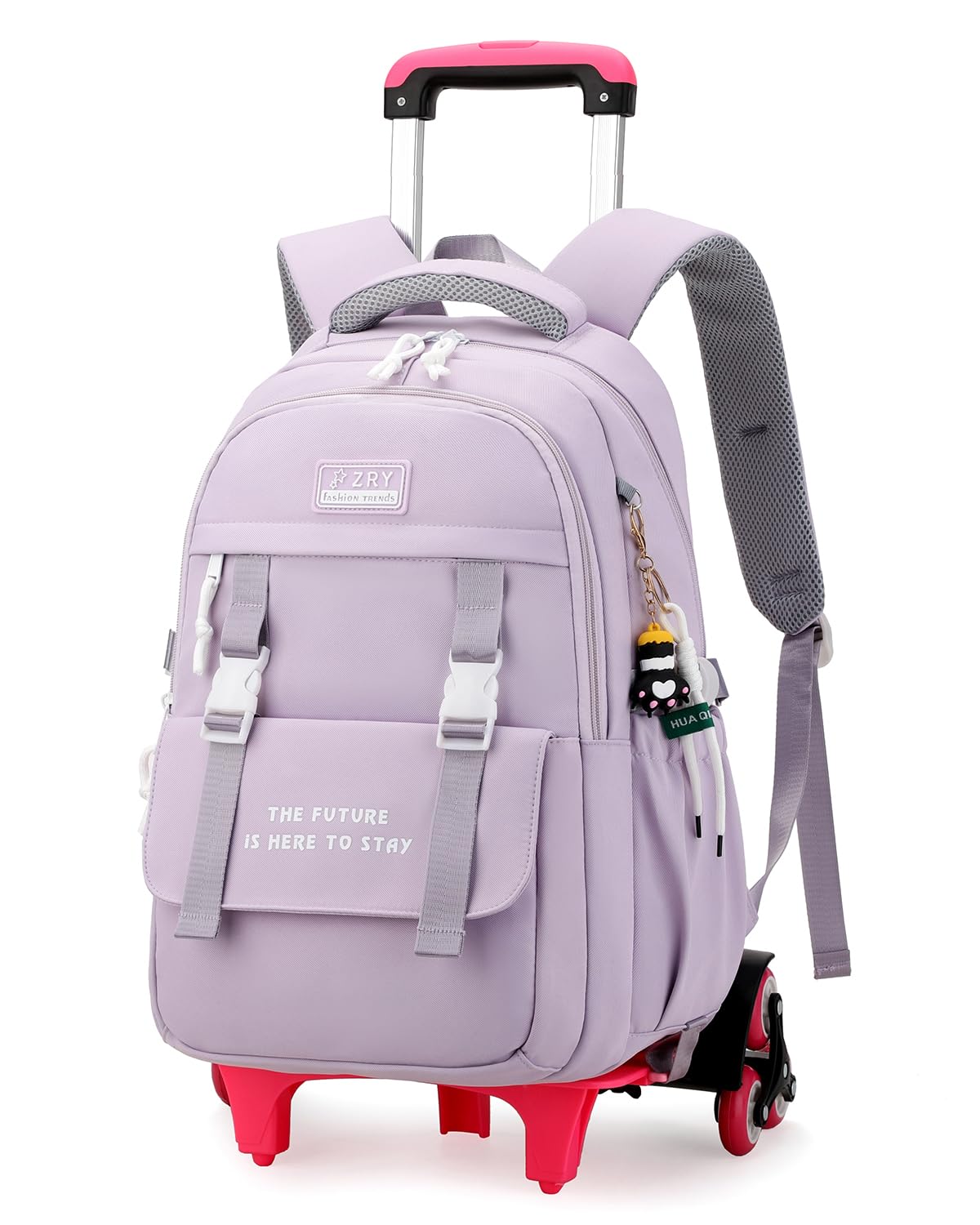 Amythe Mochila con Ruedas Niñas Niños Mochilas Escolares Trolley para Adolescentes 9 10-18 años, Carro para Mochilas 6 Ruedas, Mochila de Viaje Gran Capacidad y Resistente al Agua