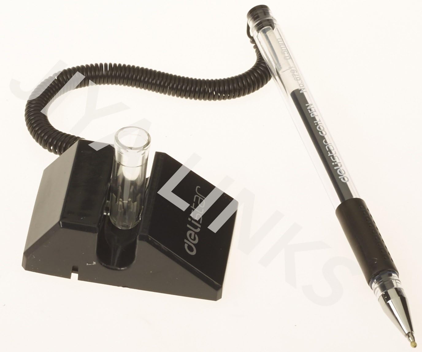 DELISTAR Counter, Table, Desk Coil Pen 0.5 mm Gel Ink Rubber Grip Black Ink
