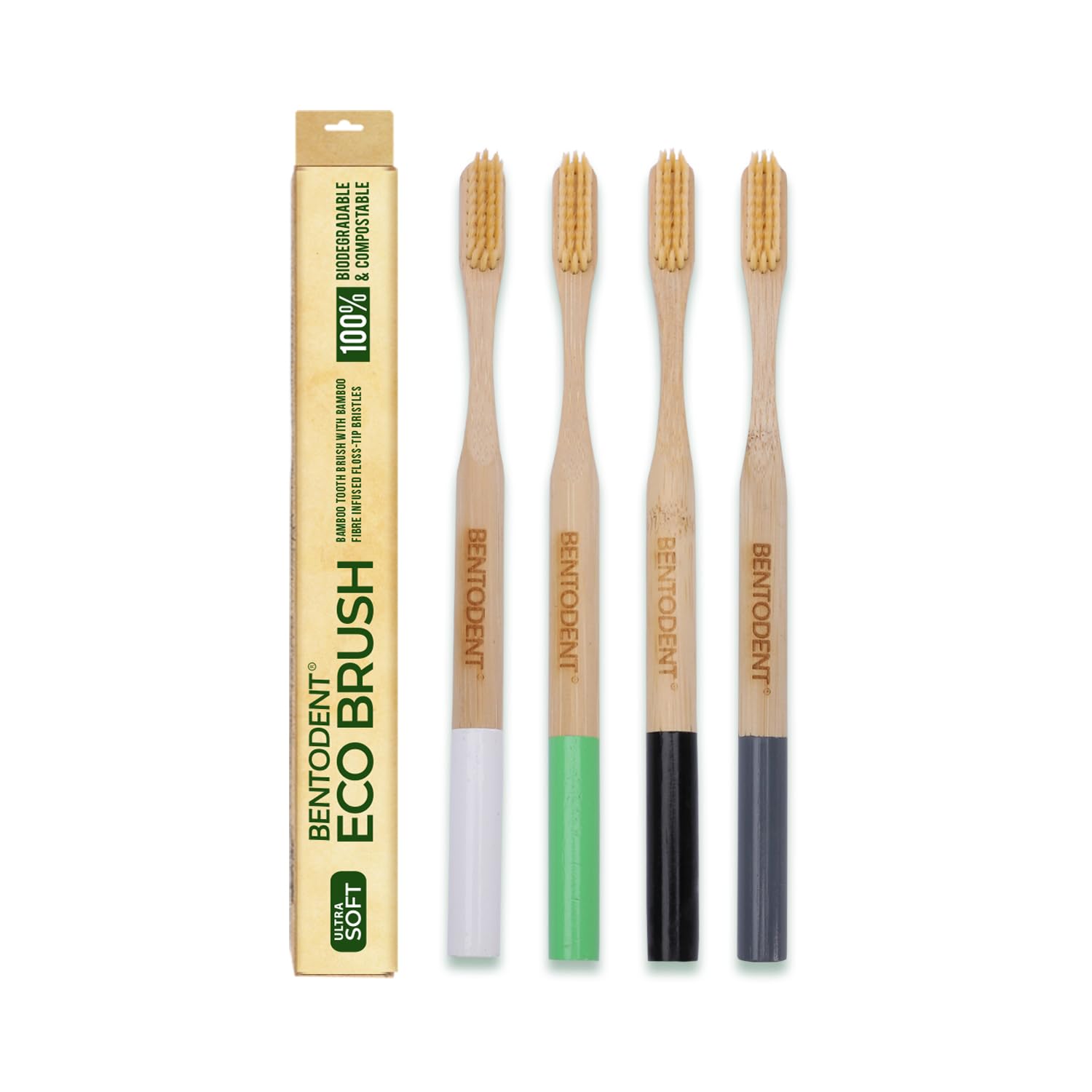 Bentodent toothpaste - Bamboo Toothbrush | Round Bottom Bamboo toothbrush | Bamboo Fiber bristles | Ultra Soft (Pack of 4 Adult Bamboo toothbrush) (B09WH3WCZS) Amazon Price History, Amazon Price Tracker