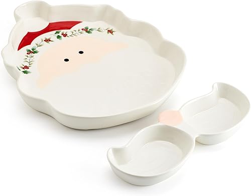 Miniatura 5 de Pfaltzgraff Winterberry - Bandeja de Santa con cuencos de inmersión, 12 pulgadas, multicolor