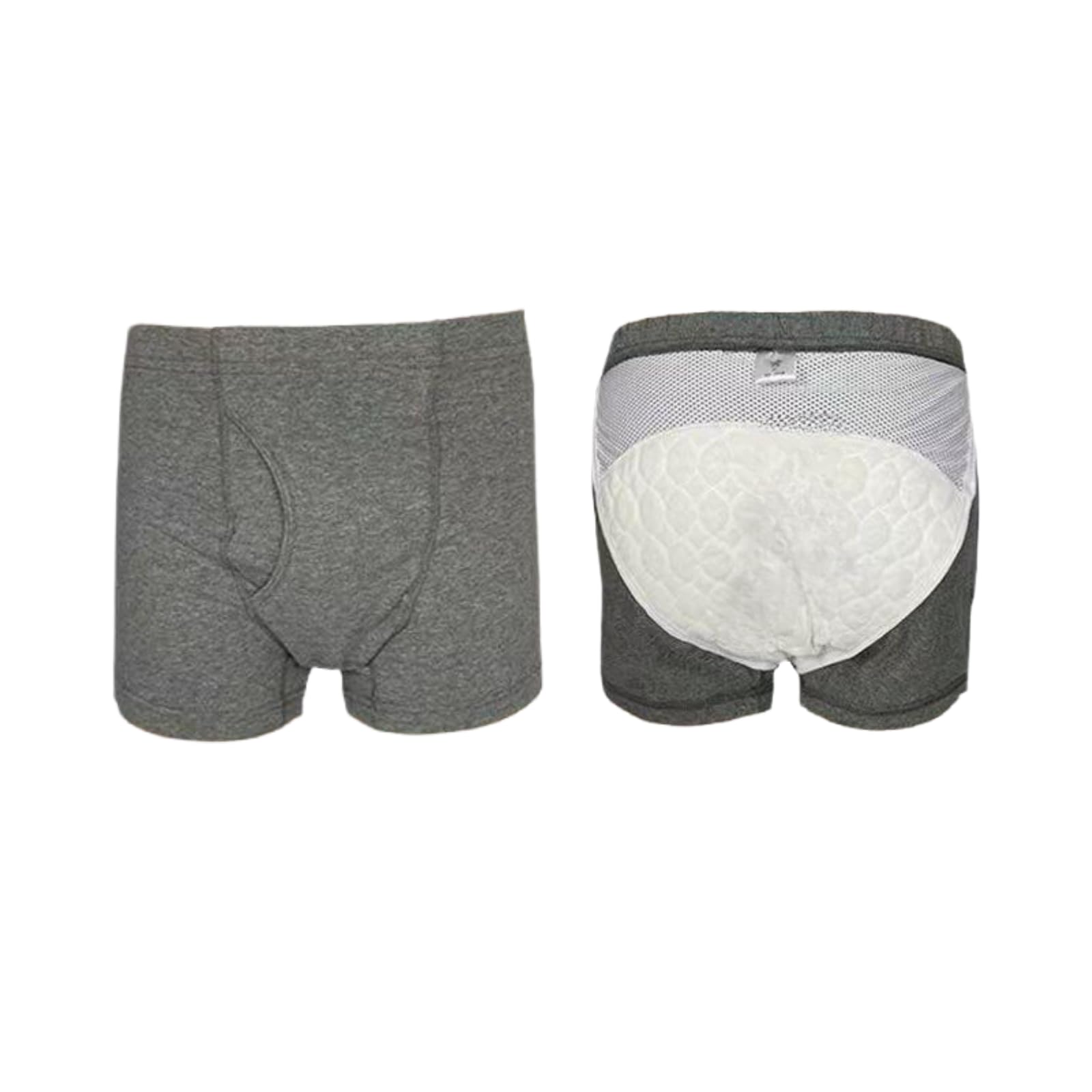 Photo 1 of 1 Pair Washable Urinary Incontinence Underwear for Men, Breathable Cotton Adult Leakproof Underwear Boxer, Reusable Incontinence Protective Briefs for Light Leaks (XX-Large = Asian Size Tag 3L)