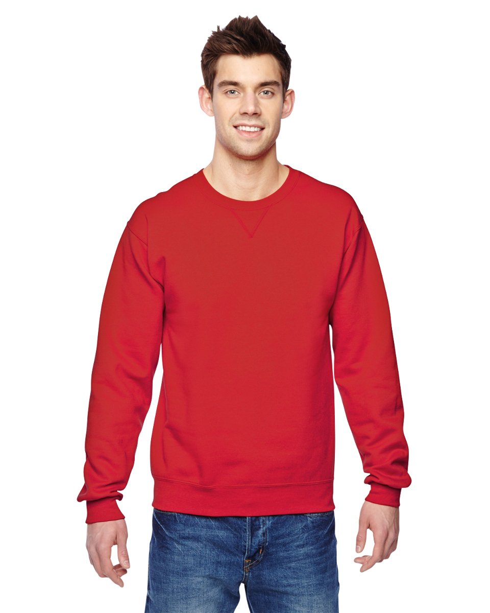 Fruit Of The Loom Men's Fiery Red Sflr Fl Sflr 4.7 Oz Sofspun Ls Tee L