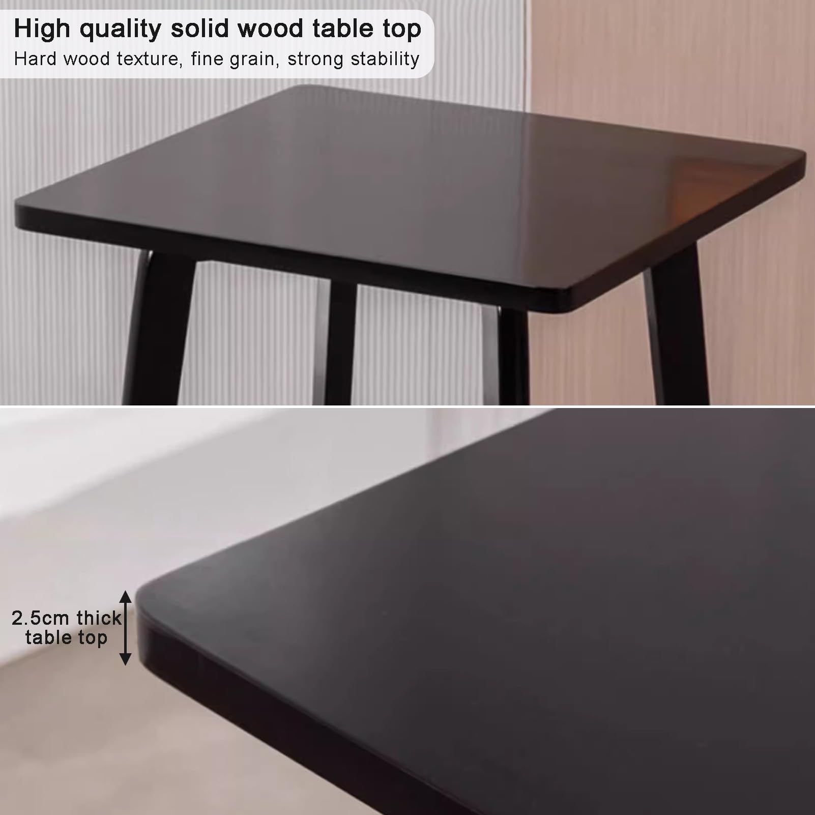 Amazon.com: MARIYCH Black 40 Inch Tall High Top Square Bar Table