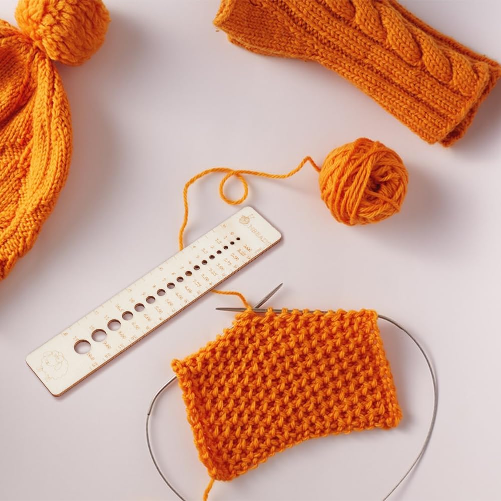 Jauge De Maille Pour Tricot Et Crochet,Règles Carrées De Mesure Pour Laine - Instrument Polyvalent Et Fournitures Créatives Pour Débutants Et Passionnés De Loisirs Manuels