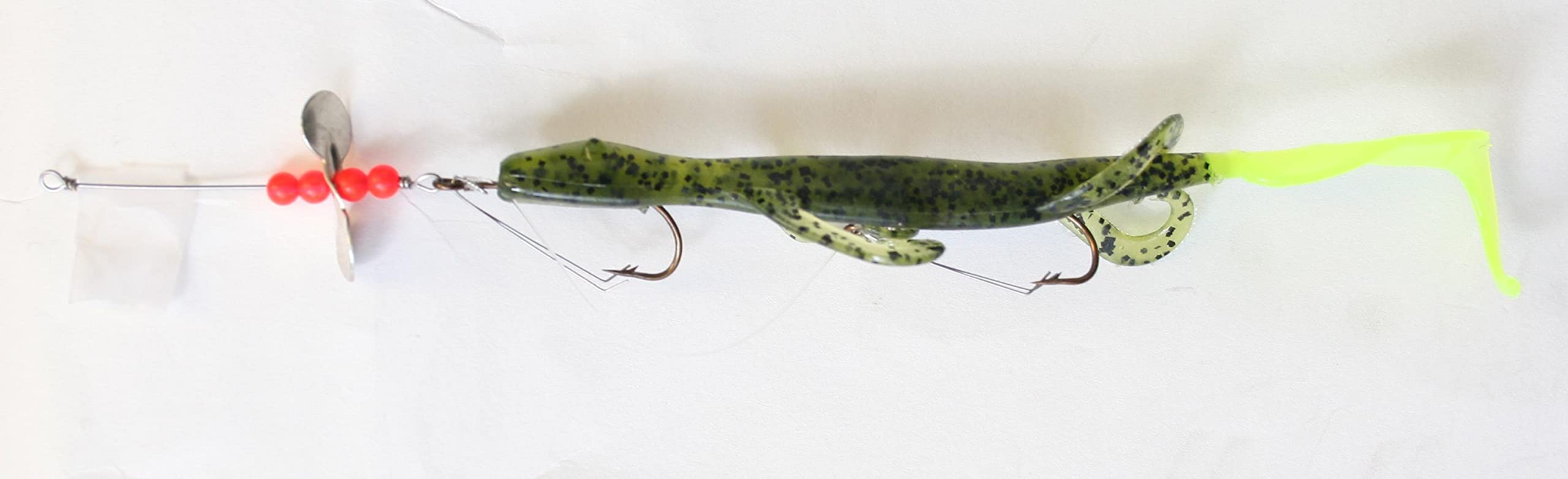 Creme Lizard Pre-Rigged Fishing Bait – Soft Plastic Lure For Bass Fishing, Pre-Rigged With Hook