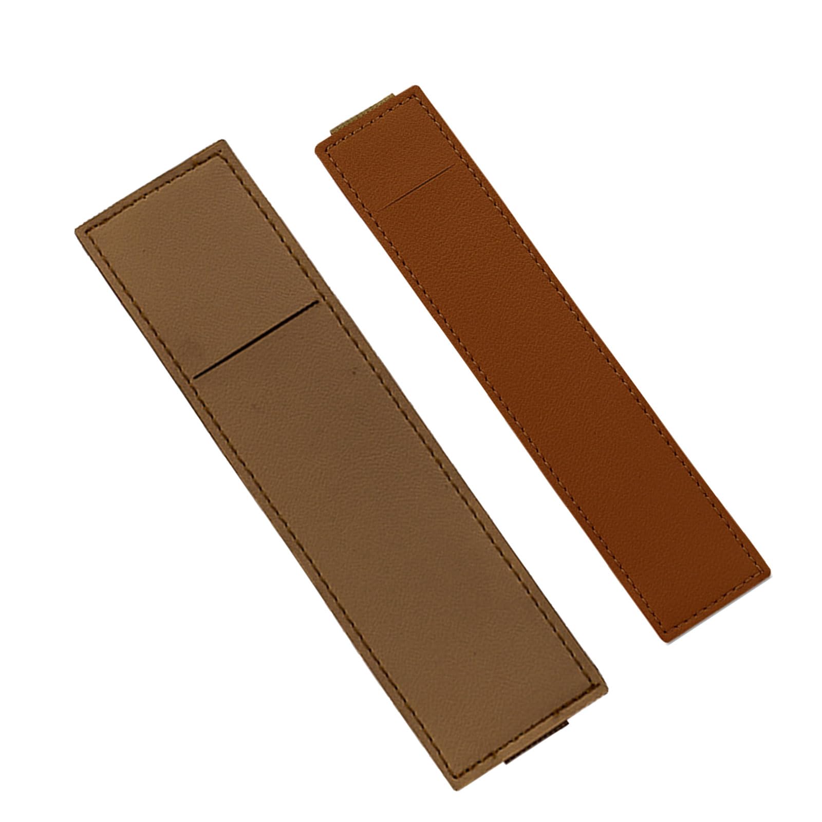 ordinarYone 2Pcs Pencils Case with Adjustable Elastic Bands Leather Pencil Pouches Notebook Pen Organiser for Hardcover Journal