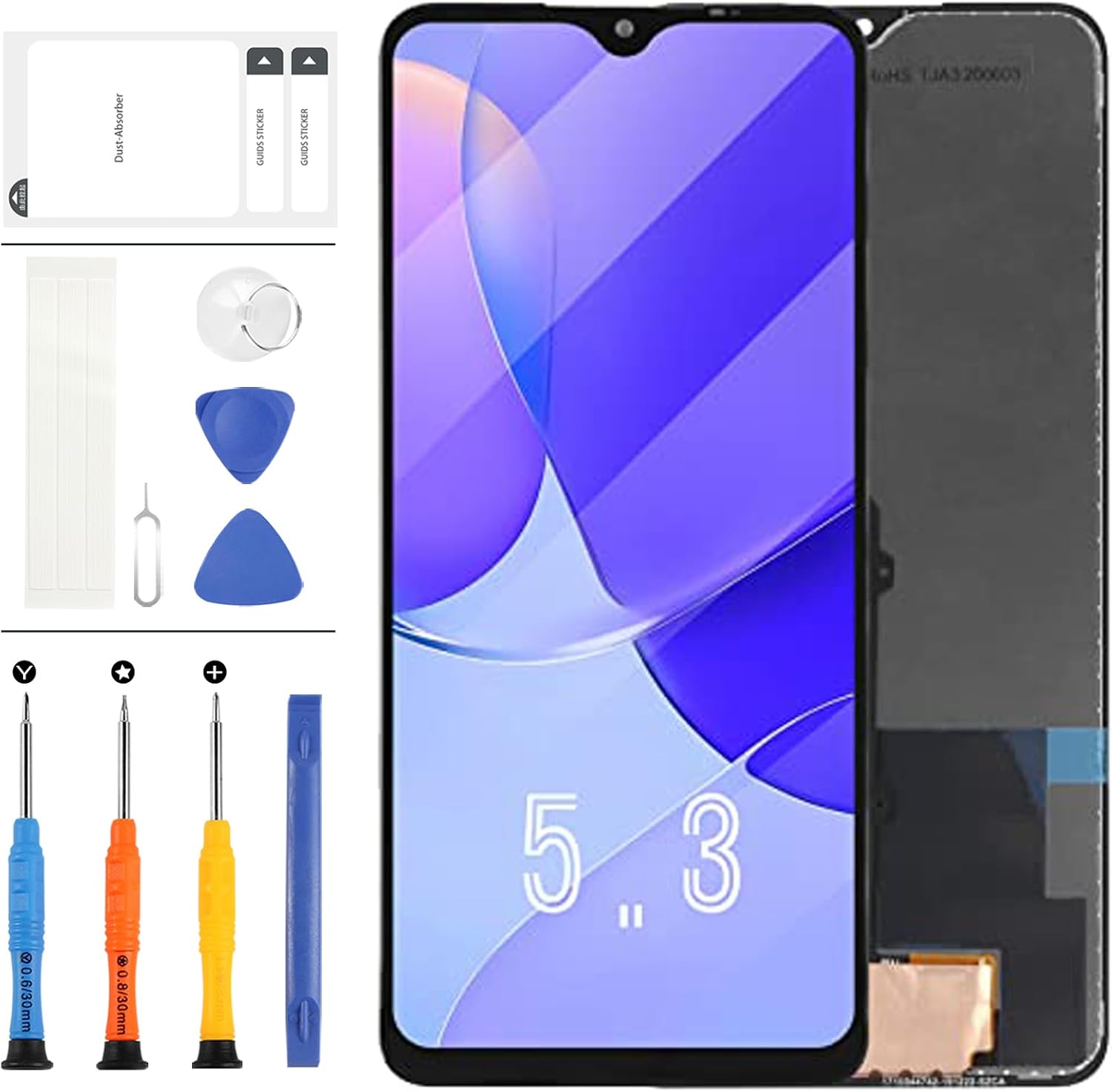 for Nokia 5.3 Screen Replacement TA-1227 TA-1229 TA-1234 TA-1223 OEM 6.55" LCD Display Touch Panel Digitizer Sensor Glass Full Assembly Repair Parts with Tools Kits