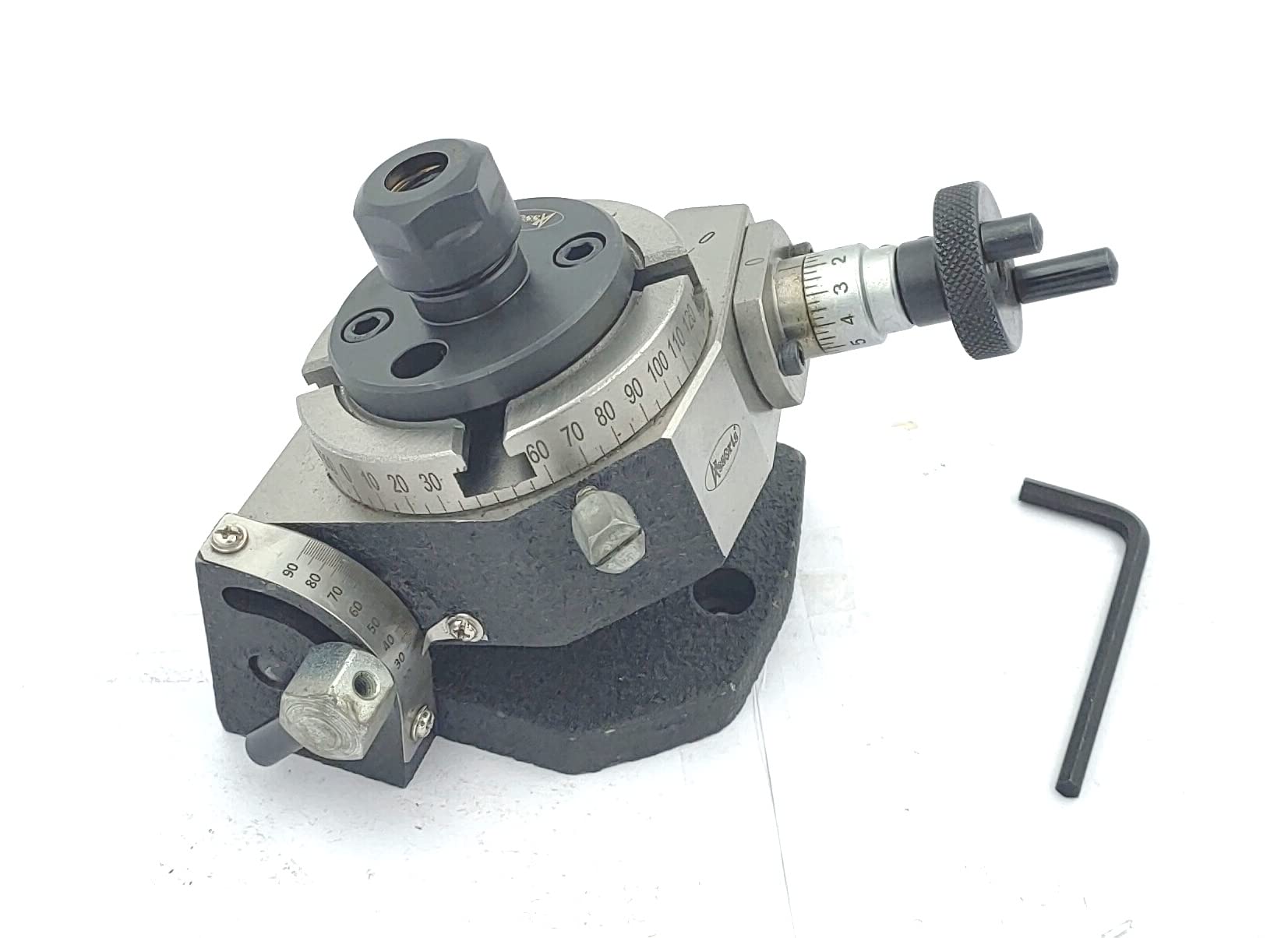 Tavola rotante (3"/80 mm inclinabile, ER16 e 20 adattatore pinza con kit morsetto M6)