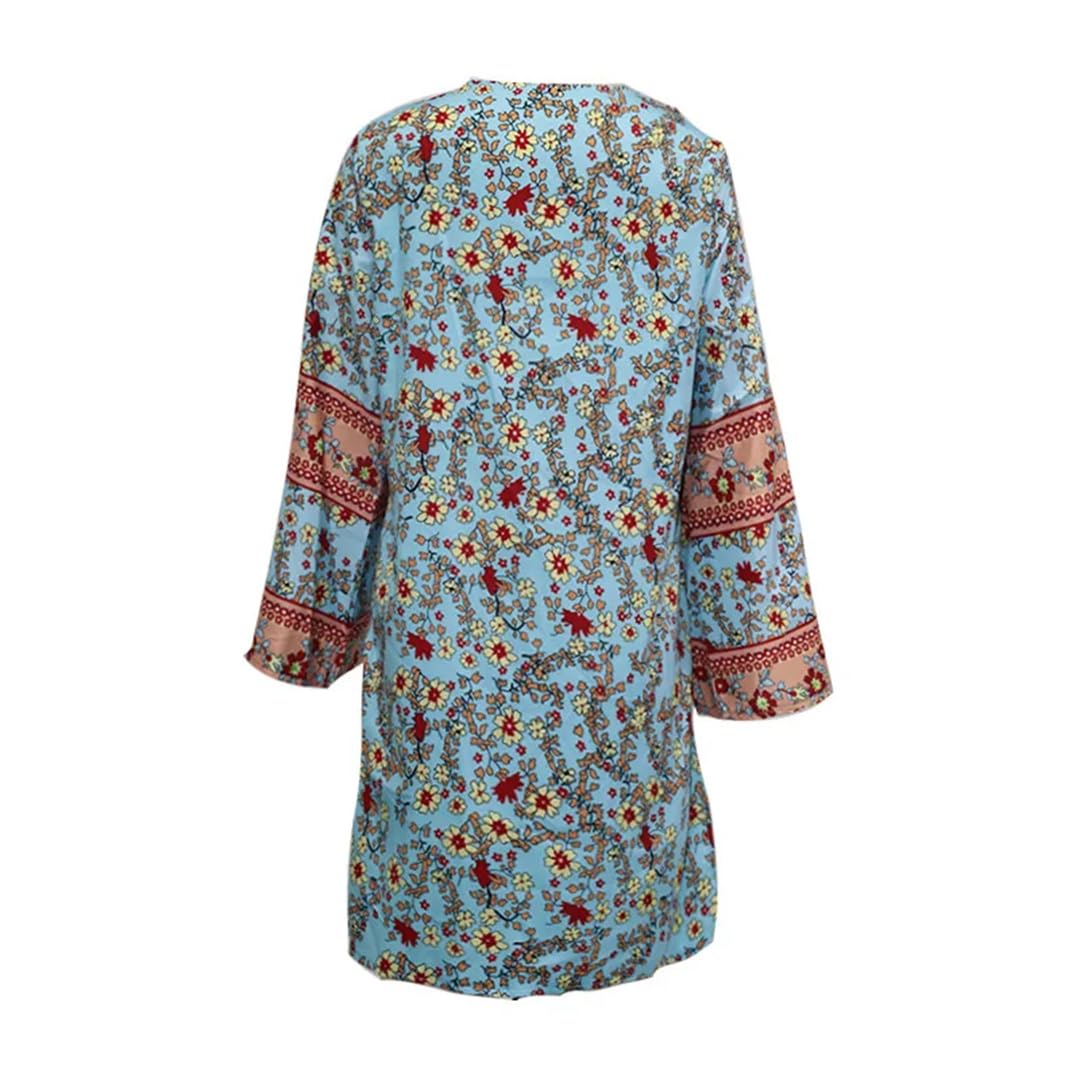 Cardigan d'été pour femme, vintage, imprimé bohème, manches longues, kimono