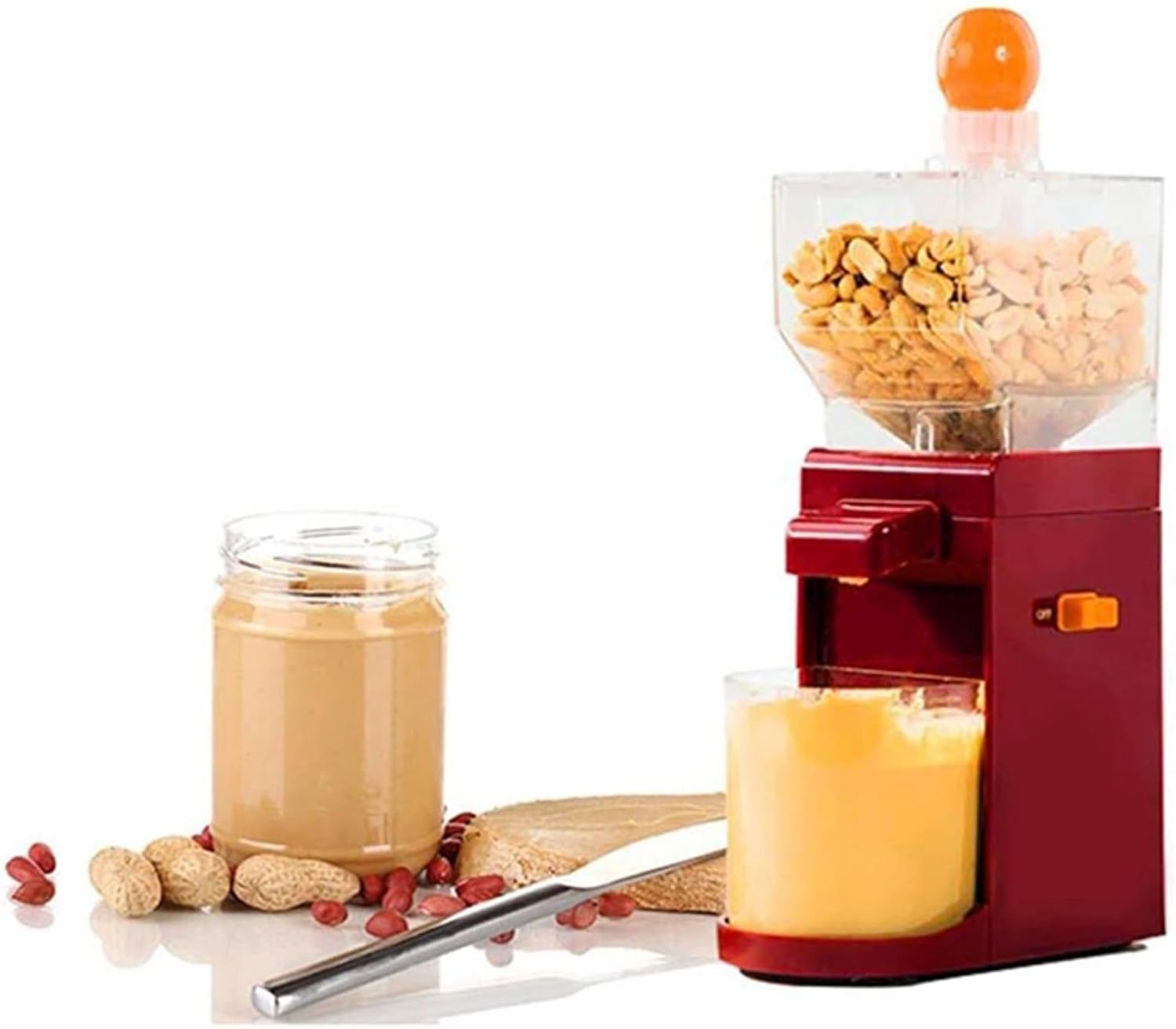 Peanut Butter Maker Machine Electric, Large Volume Peanut Butter Machine, Nut Grinder with Anti-Slip Base for Coffee Almonds Hazelnuts Cereal Mill