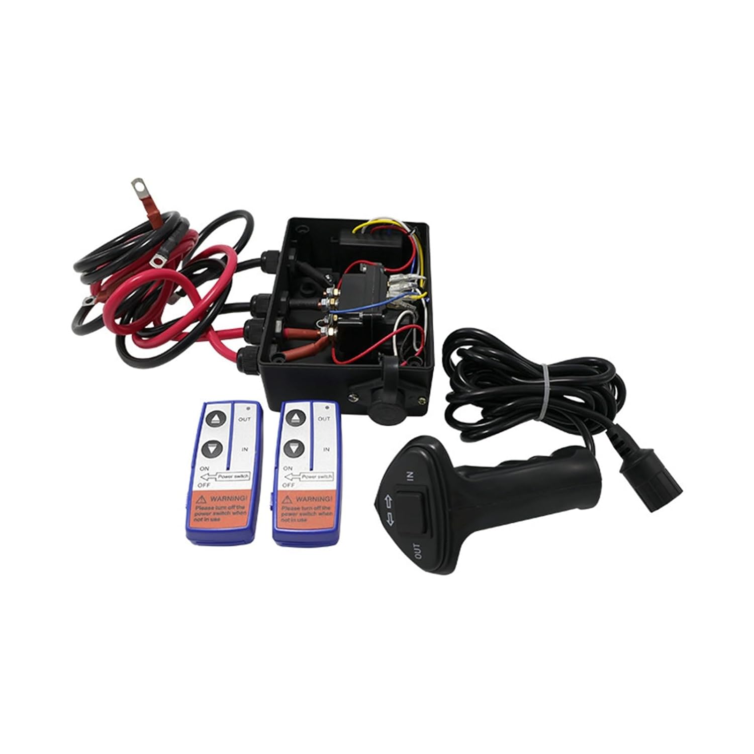 New 500A Electric Off-Road Traction Winch Wireless Remote Control Kit Vehicle-Mounted Crane Control Box 12000lb