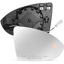 Passenger Side Mirror Glass Compatible with VW Golf MK7 Golf GTI 15-21