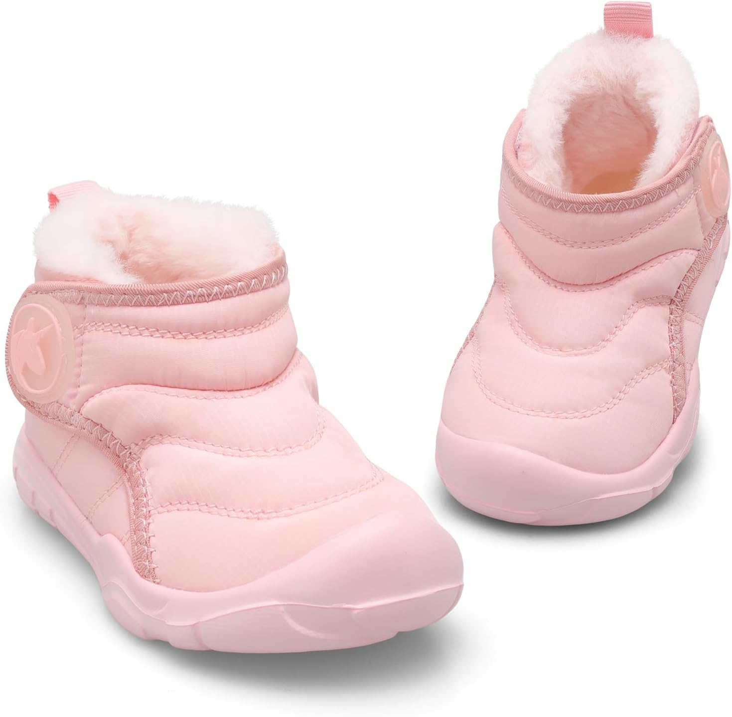 LeIsfIt Toddler Boots Girls Boys Wide Winter Boots Cozy Fleece Winter Shoes Indoor Outdoor Warm Shoes size 21 Europe 5.5 us