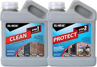 AL-NEW Step 1 Clean and Step 2 Protect Bundle (16oz sizes) | Easily Clean & Protect Your Outdoor Patio Furniture, Garage Doors, Exterior Lights & More