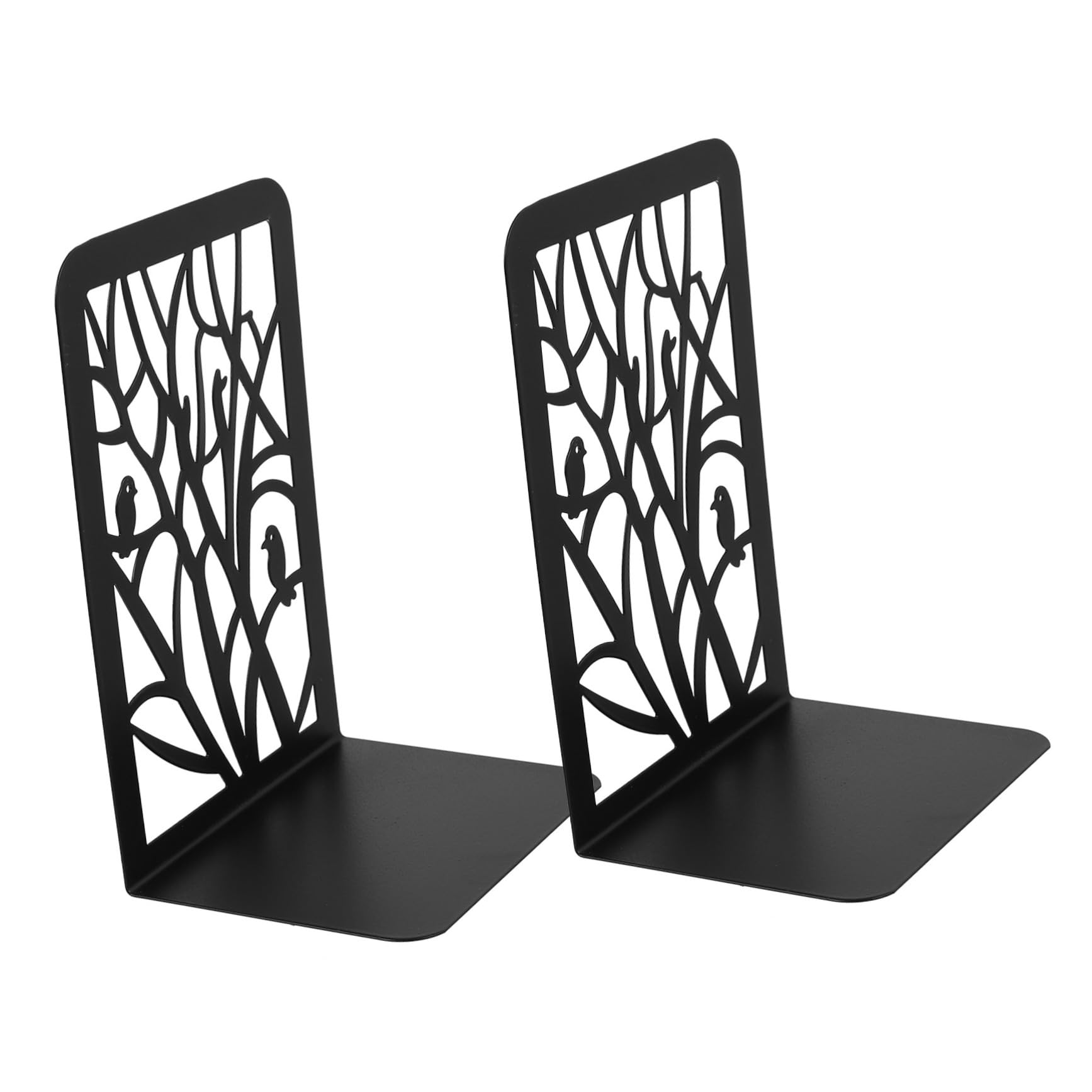 Lurrose 2 Piezas Sujetalibros de Sombra de árbol de Metal Libros para niños Estante para Libros estanterias para Libros estanterías para Libros Soporte para Libros de Metal Final del Libro