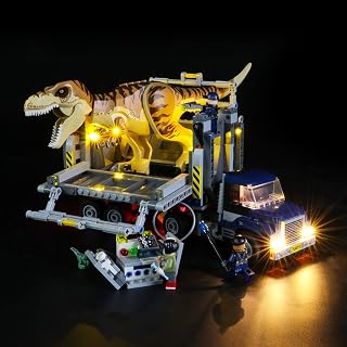 Briksmax Led Lighting Kit for T. rex Transport - Compatible with Lego 75933 Building Blocks Model- Not Include The Lego Set