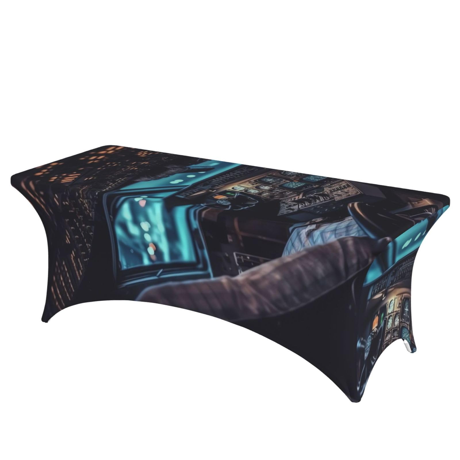 Nappe de table extensible 1,8m housse rectangulaire élasthanne